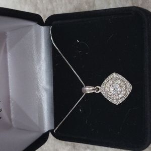 Diamond Necklace 3/4ct tw 10k white gold